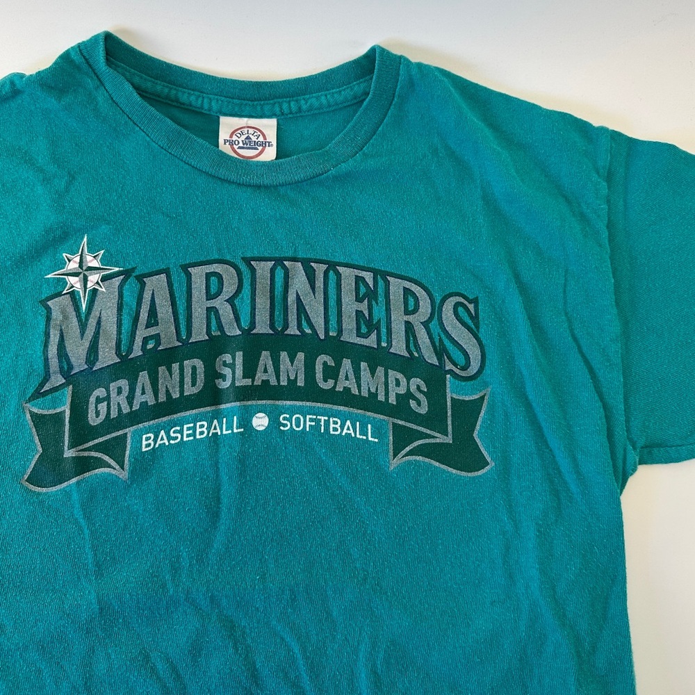 Mariners Grand Slam Camp Unisex Large T-Shirt Delta Pro Weight Baseball Softball